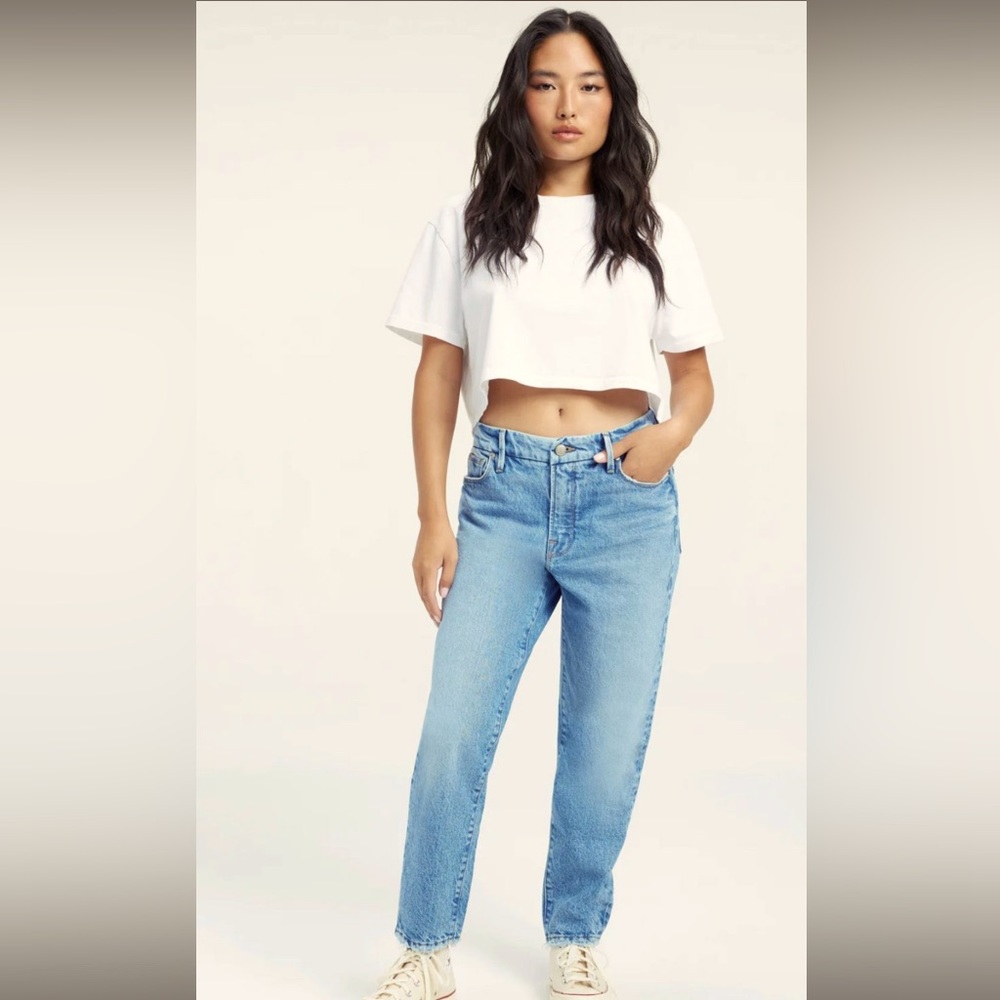 Good American Good Petite Girlfriend Jeans